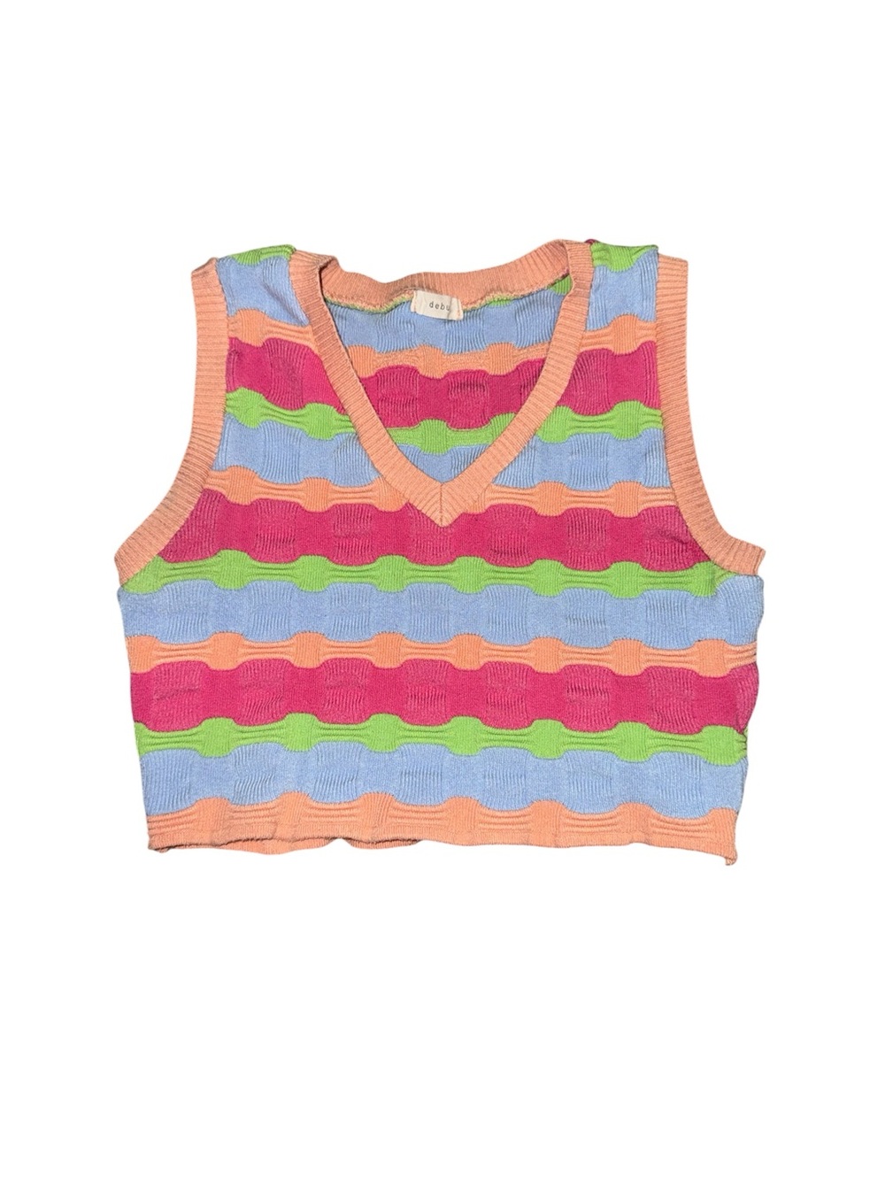 Multicolor Wave Knit Tank